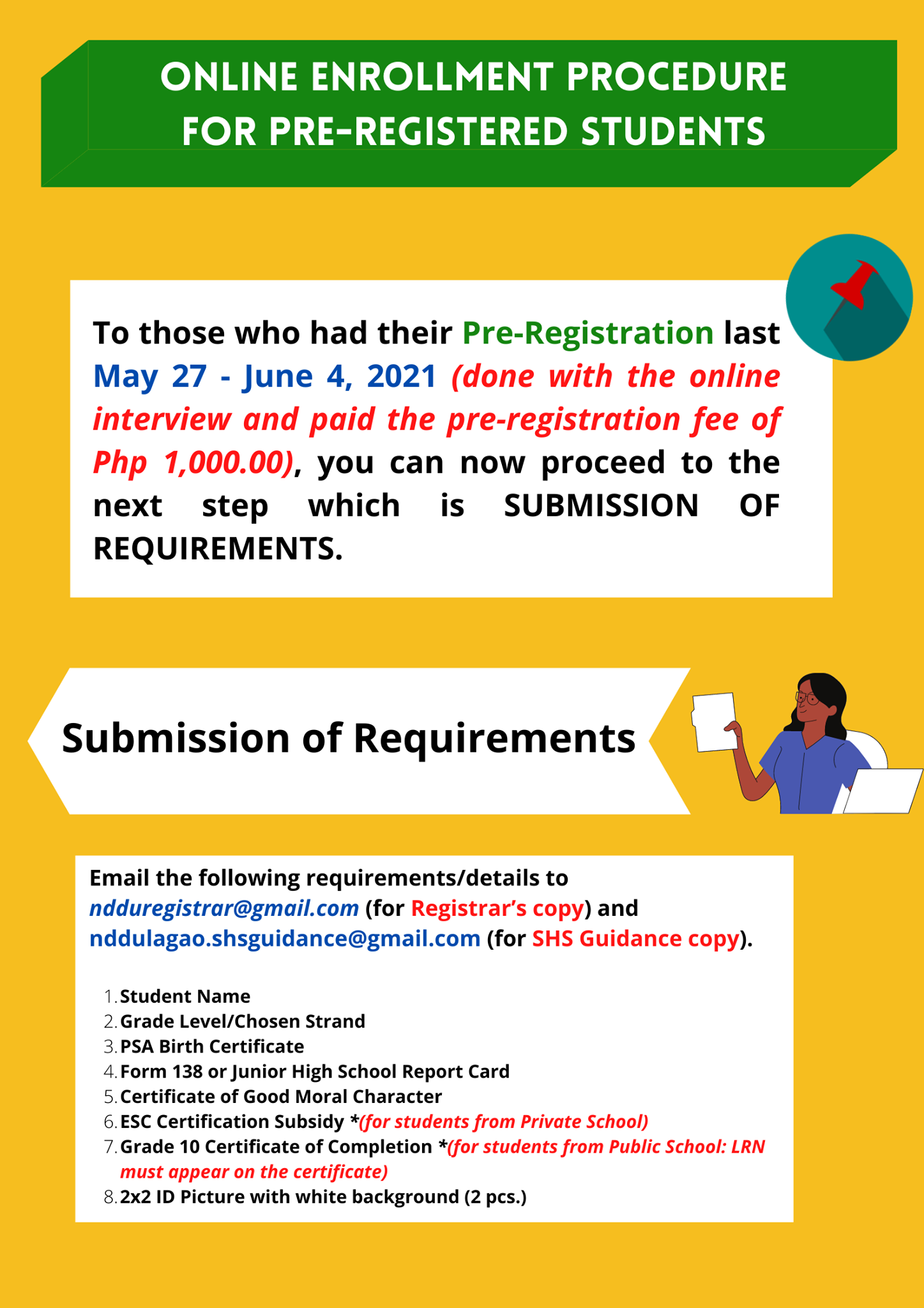 ENROLL NOW | INCOMING GRADE 11 SENIOR HIGH SCHOOL – Notre Dame of ...